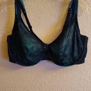 Cacique Lace Underwire Bra - Deep Teal B19 X